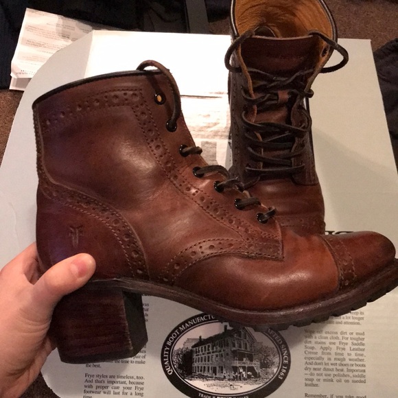 frye sabrina brogue cognac